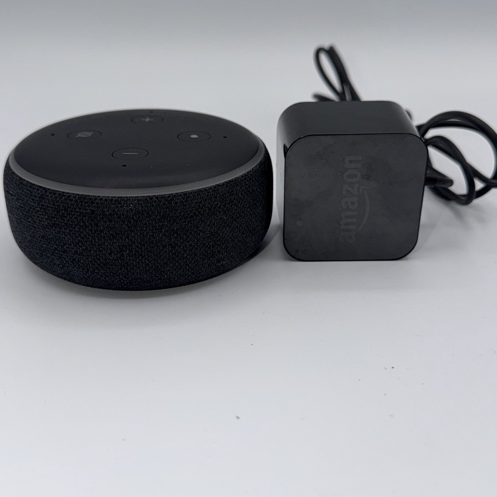 Amazon Echo Dot 3rd Generation Alexa Smart Speaker Charcoal w/ Power Adapter